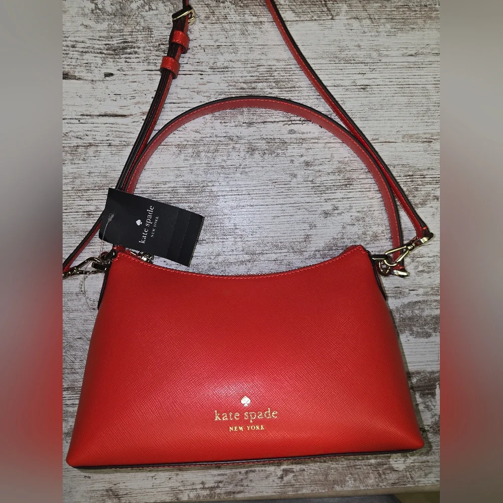 Kate Spade Sm Shoulder Purse Orangish Red NWT - Picture 1 of 6